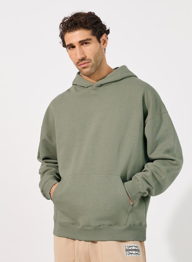 Styli Back Floral Print Heavy Oversized Hoodie - Image 3