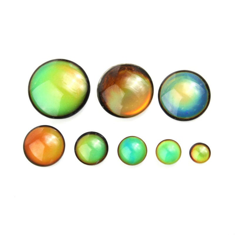 LE SKY 8mm Round cabochon Beads Changing Color by Temperature Mood Charm Loose Beads Temperature Sensing Color Changing cabochon for Jewelry Making Ornaments10 Pcs - Image 3