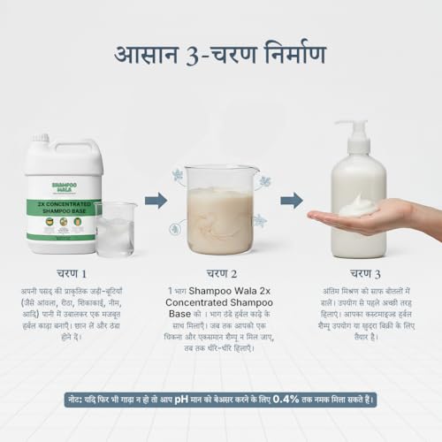 SHAMPOO WALA 2x Concentrated Pearly Shampoo Base (Herbal Shampoo Base) | PARABEN FREE | SLS FREE | GMO FREE | DIY your own Haircare (100 ml) - Image 4