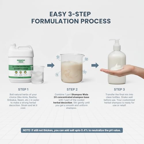 SHAMPOO WALA 2x Concentrated Pearly Shampoo Base (Herbal Shampoo Base) | PARABEN FREE | SLS FREE | GMO FREE | DIY your own Haircare (100 ml) - Image 3