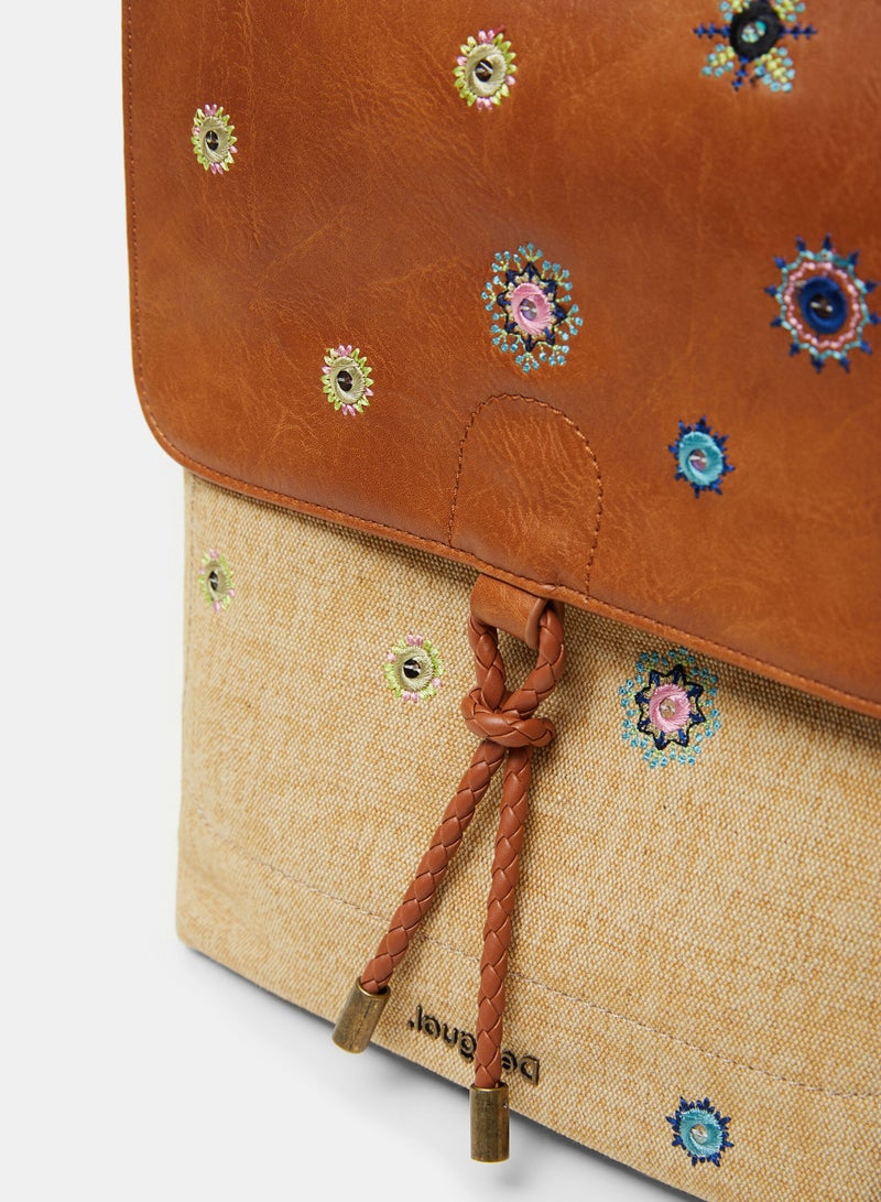 Desigual Mandala Canvas Backpack - Image 5