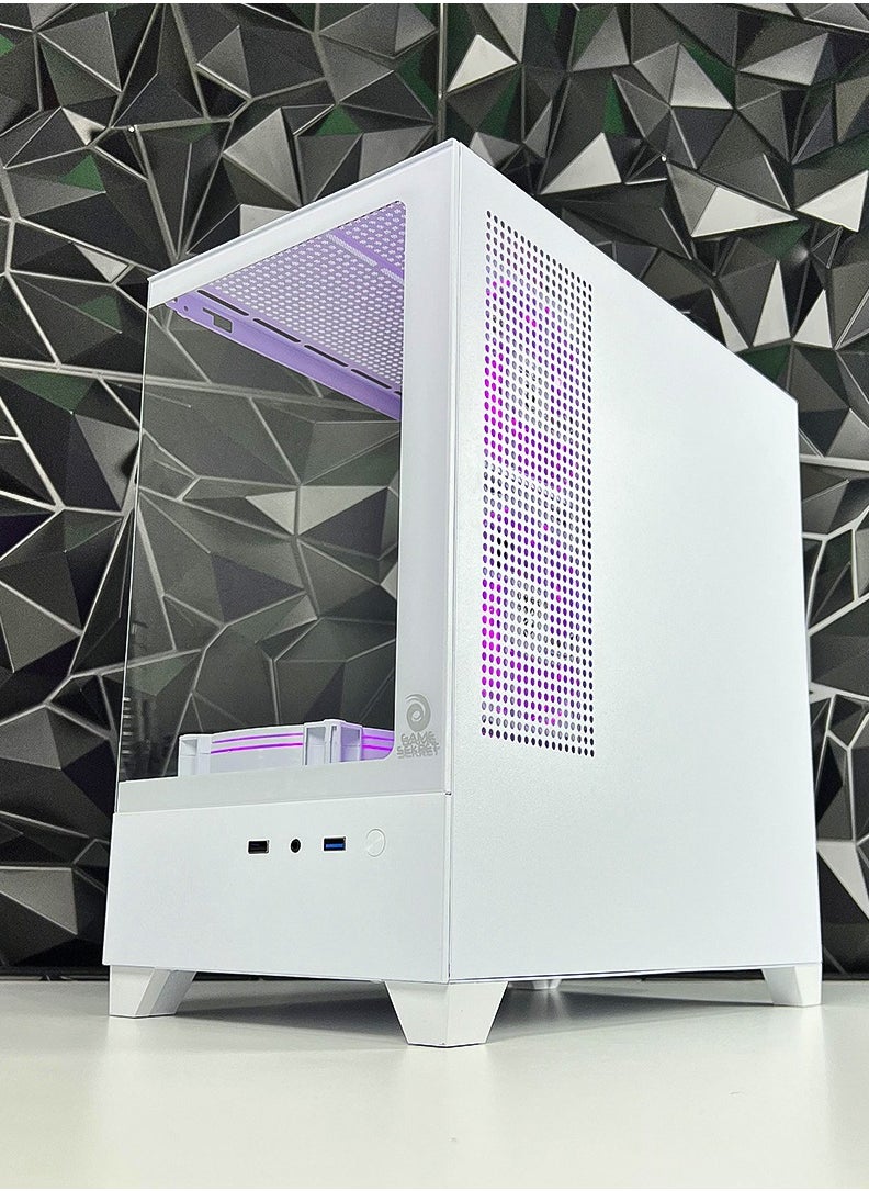 Game Sekret Nova Air m-ATX Computer Gaming PC Case - 180 degrees Panoramic design without barrier | Tempered Glass walls | 6 RGB Fans with Color Controller | 240mm Radiator Support | Mid Tower Computer Case | USB 3.0 Input/Output Port | 2 Magnet Dust Filter.  - Image 2