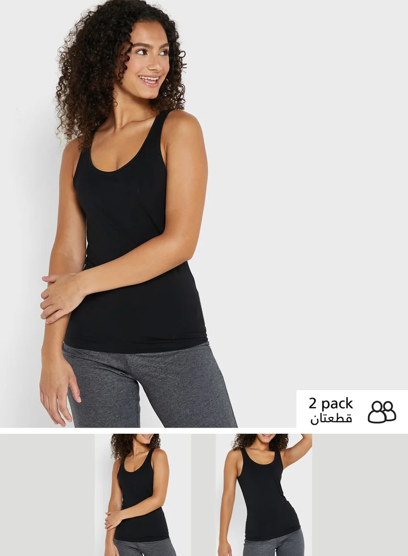 Marks & Spencer 2 Pack Flexifit Modal Rich Vest