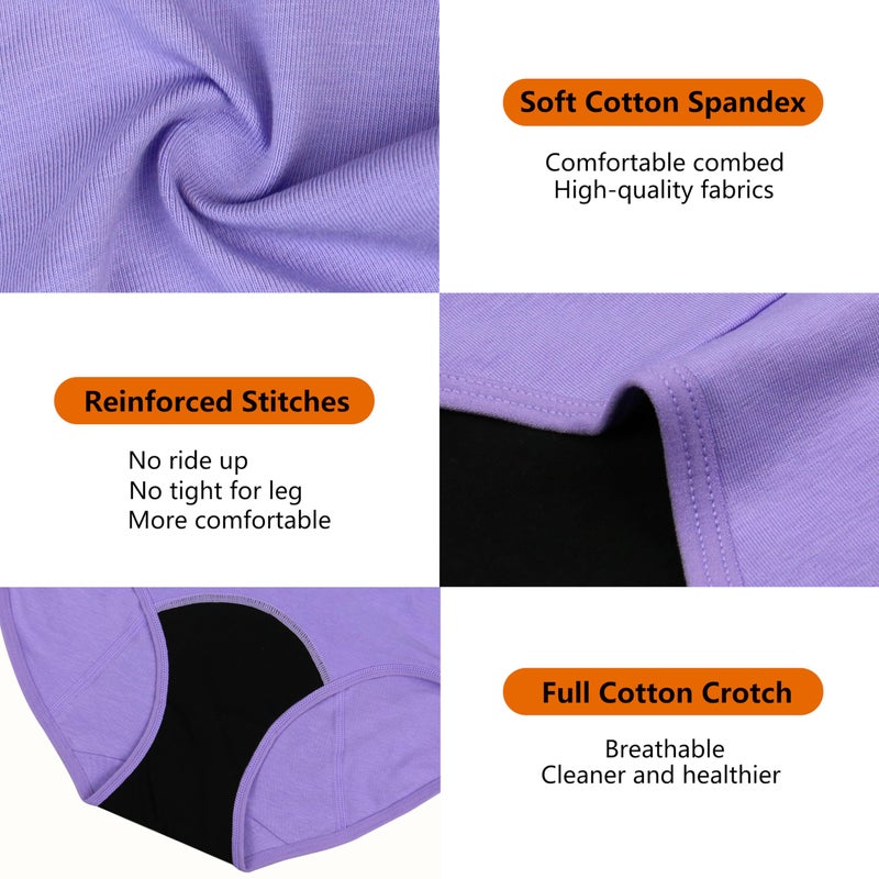 Mesachy Teens Girls Period Underwear Kids Period Panties Menstrual Leakproof Protective Underwear for Teens Cotton Briefs - Image 5