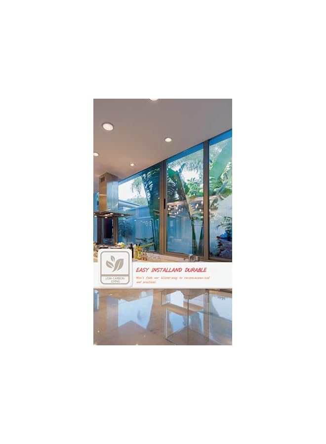 The Bros فيلم خصوصية نافذة باتجاه واحد - بني-فضي، 23.6x39.4 بوصة | خصوصية نهارية، حجب الأشعة فوق البنفسجية، التصاق ثابت، تظليل نافذة عاكس للمنازل والمكاتب - Image 3