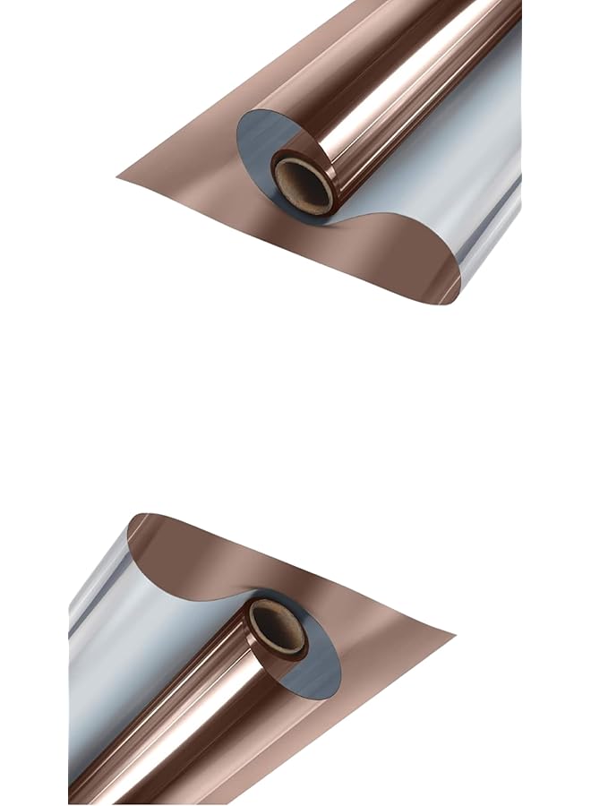 The Bros فيلم خصوصية نافذة باتجاه واحد - بني-فضي، 23.6x39.4 بوصة | خصوصية نهارية، حجب الأشعة فوق البنفسجية، التصاق ثابت، تظليل نافذة عاكس للمنازل والمكاتب - Image 1