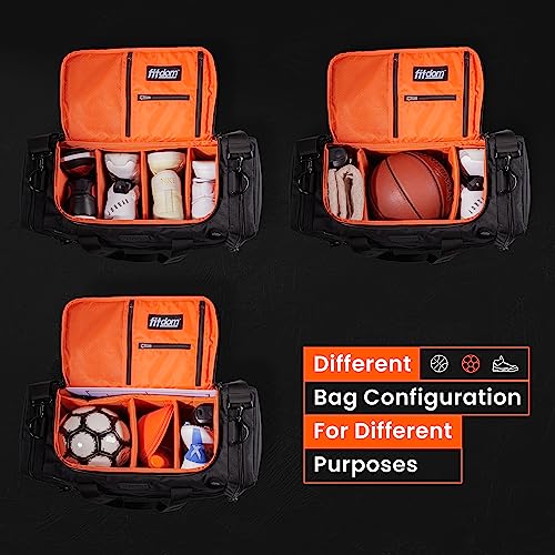 Fitdom Sneaker Bag for Travel, Sneakerhead gift, Sneaker Duffle Outdoor Sports Gym Bag, A Multi-functional Duffel Bag with 3 Adjustable Dividers, & Shoulder Strap. TSA Carry-On Size Approved - Image 5