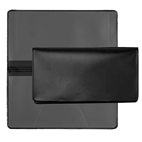 CAROUSELCHECKS Black Vinyl Checkbook Cover, Top Tear Personal Vinyl Checkbook Cover - Image 3