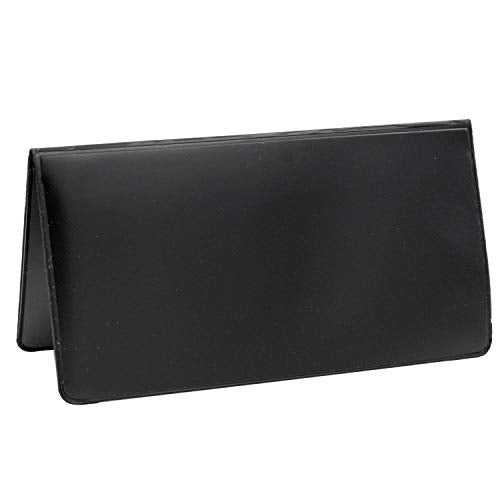CAROUSELCHECKS Black Vinyl Checkbook Cover, Top Tear Personal Vinyl Checkbook Cover - Image 5