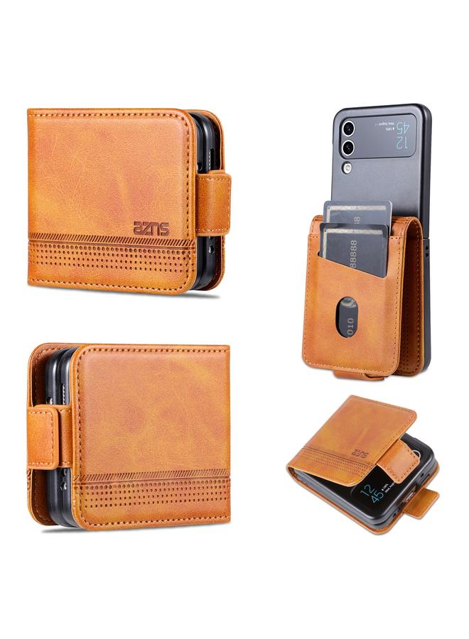 The Bros Case For Samsung Galaxy Z Flip3 5G Magnetic Calf Texture Flip Leather Phone Case