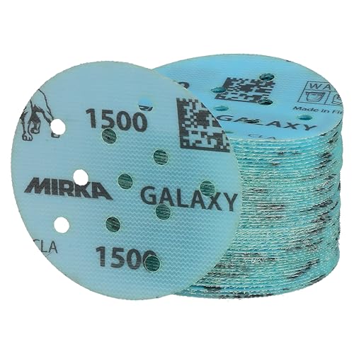 Mirka Galaxy Multifit Sandpaper 3 inch (77mm) - Grit 1500, 50 Discs/Pack - Premium Abrasive for Epoxy Resin, Wood, Metal - Non-Clogging, Self-Sharpening Technology - Ideal for Power Sanders - Image 5