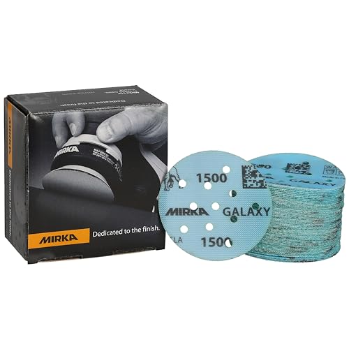 Mirka Galaxy Multifit Sandpaper 3 inch (77mm) - Grit 1500, 50 Discs/Pack - Premium Abrasive for Epoxy Resin, Wood, Metal - Non-Clogging, Self-Sharpening Technology - Ideal for Power Sanders - Image 1