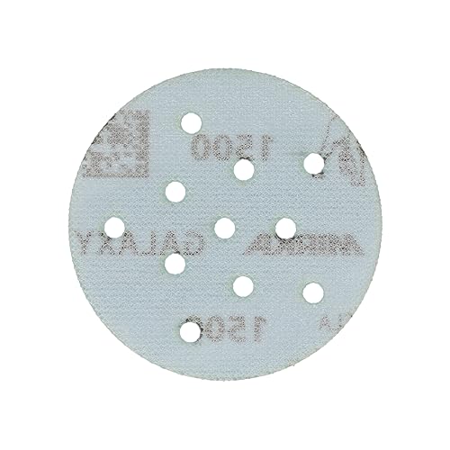 Mirka Galaxy Multifit Sandpaper 3 inch (77mm) - Grit 1500, 50 Discs/Pack - Premium Abrasive for Epoxy Resin, Wood, Metal - Non-Clogging, Self-Sharpening Technology - Ideal for Power Sanders - Image 4