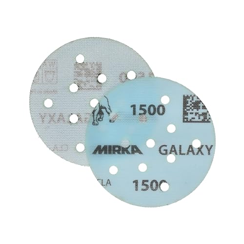 Mirka Galaxy Multifit Sandpaper 3 inch (77mm) - Grit 1500, 50 Discs/Pack - Premium Abrasive for Epoxy Resin, Wood, Metal - Non-Clogging, Self-Sharpening Technology - Ideal for Power Sanders - Image 3
