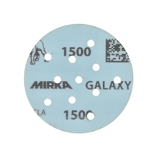 Mirka Galaxy Multifit Sandpaper 3 inch (77mm) - Grit 1500, 50 Discs/Pack - Premium Abrasive for Epoxy Resin, Wood, Metal - Non-Clogging, Self-Sharpening Technology - Ideal for Power Sanders - Image 2