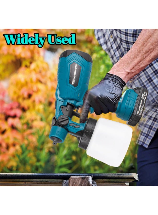 TriThardware 48V Electric Spray Machine, Portable Household Paint Sprayer with 2pcs Batteries, High-Pressure Cordless Paint Sprayer Multi-Functional High-Pressure Atomization Coating Tool - Image 3