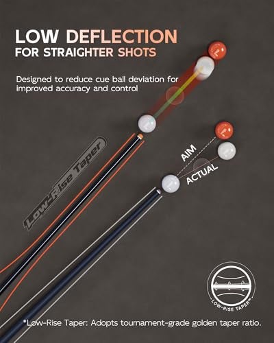 CRICAL Carbon Fiber Pool Cue Stick Professional Low Deflection Pool Cue with Pro Taper Shaft 125mm Tip Tournament Level Billiard Cue - Image 3