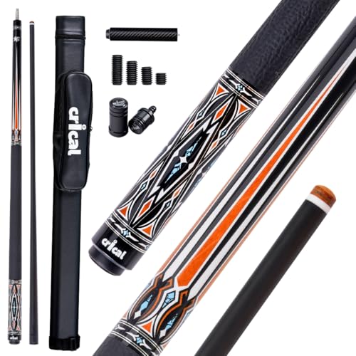 CRICAL Carbon Fiber Pool Cue Stick Professional Low Deflection Pool Cue with Pro Taper Shaft 125mm Tip Tournament Level Billiard Cue - Image 1