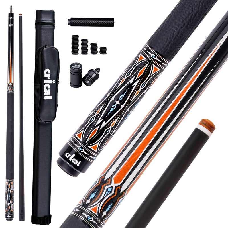 CRICAL Carbon Fiber Pool Cue Stick Professional Low Deflection Pool Cue with Pro Taper Shaft 125mm Tip Tournament Level Billiard Cue - Image 2