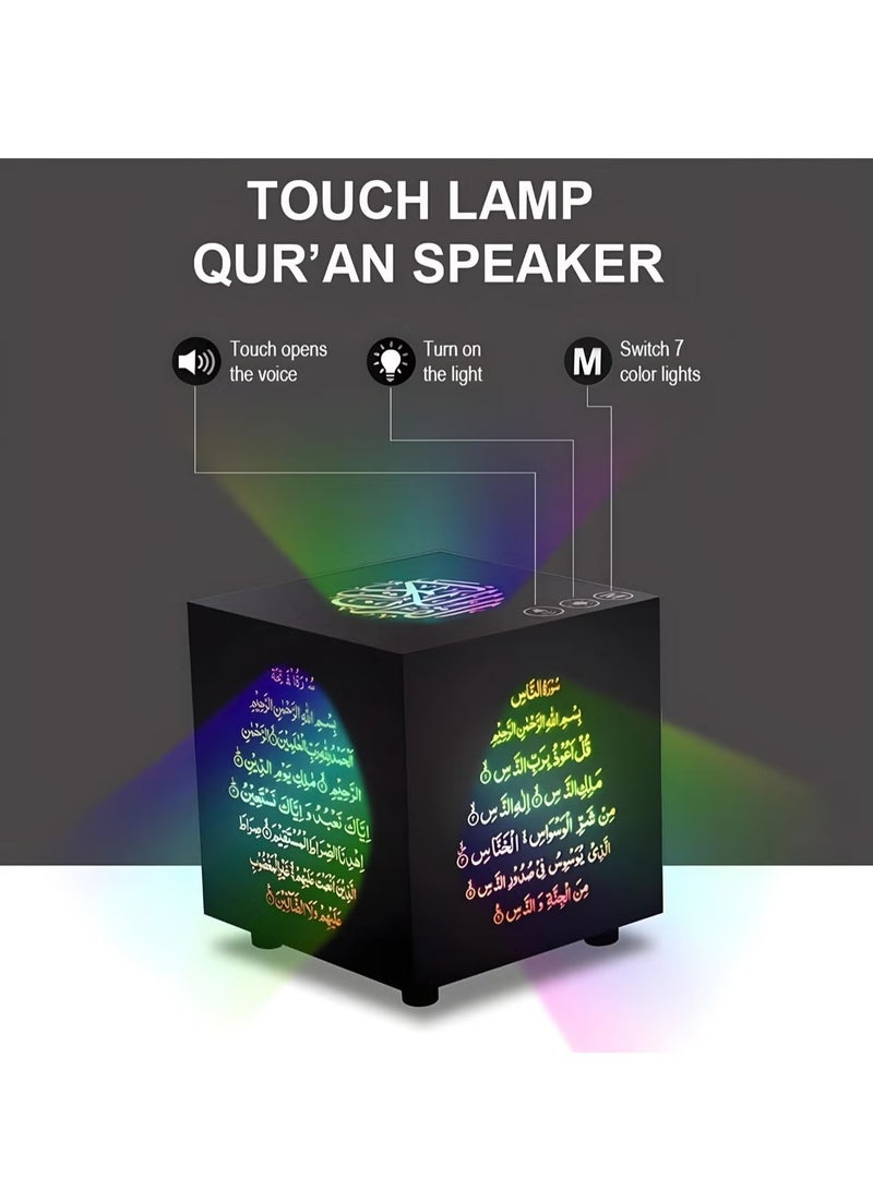 Raxoom Quran Speaker Touch Lamp - Smart Portable Bluetooth Speaker Bedside Lamp, 16 Translations 16 Reciters AZAN Speaker with APP Control 10W Speaker, 7 Color Changeable Night Lights SQ-802 - Image 2