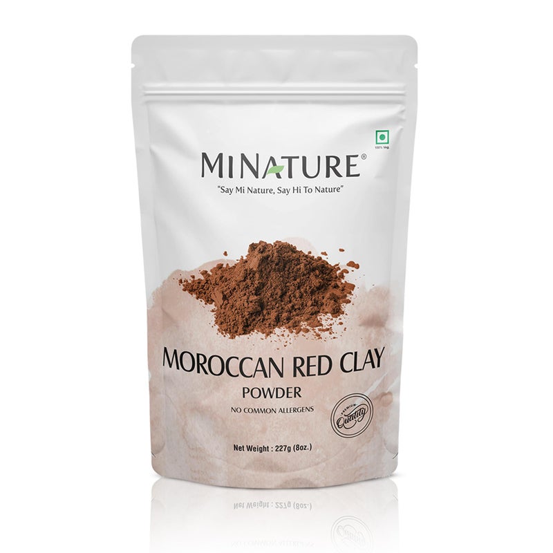 minature 100 Pure Moroccan Red Clay 227g8oz Cleansing Face Mask Hair Body Care Powder Traditional Rhassoul Clay Deep Pore Cleansing Mask for All Skin Types