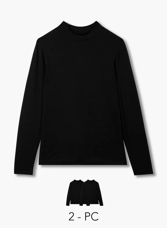 Splash FAV High Neck Long Sleeves T-shirt - Set of 2