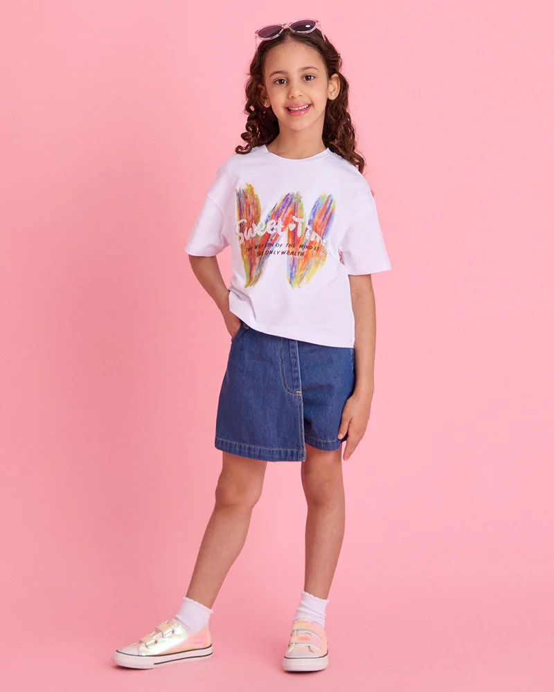 ردتاغ Girls Blue Skorts