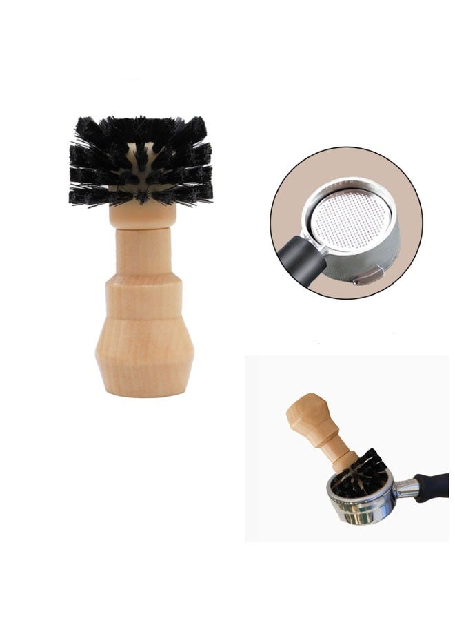 Bukela Wooden Handle Coffee Cleaning Brush, Coffee Machine Grinder Powder Cleaning Artifact, Suitable for Kitchen Accessories (58mm) - Image 1