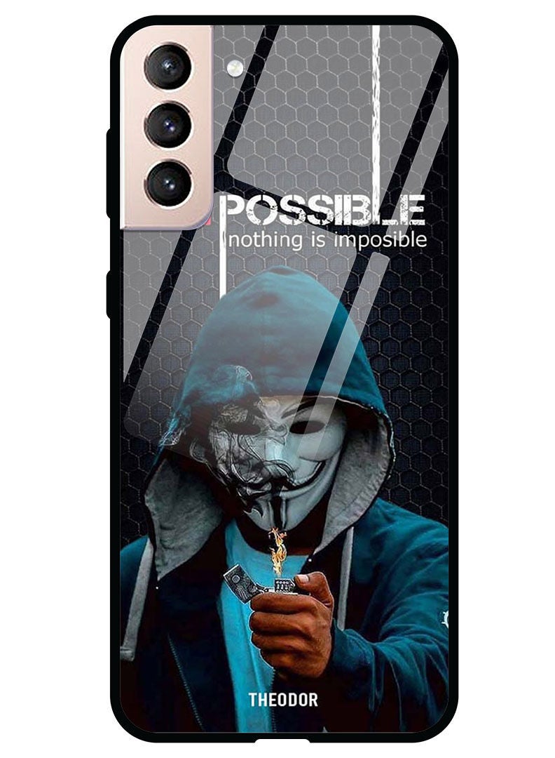 Theodor Protective Tempered Glass Case Cover Samsung Galaxy S21  I Am Impossible - Image 1