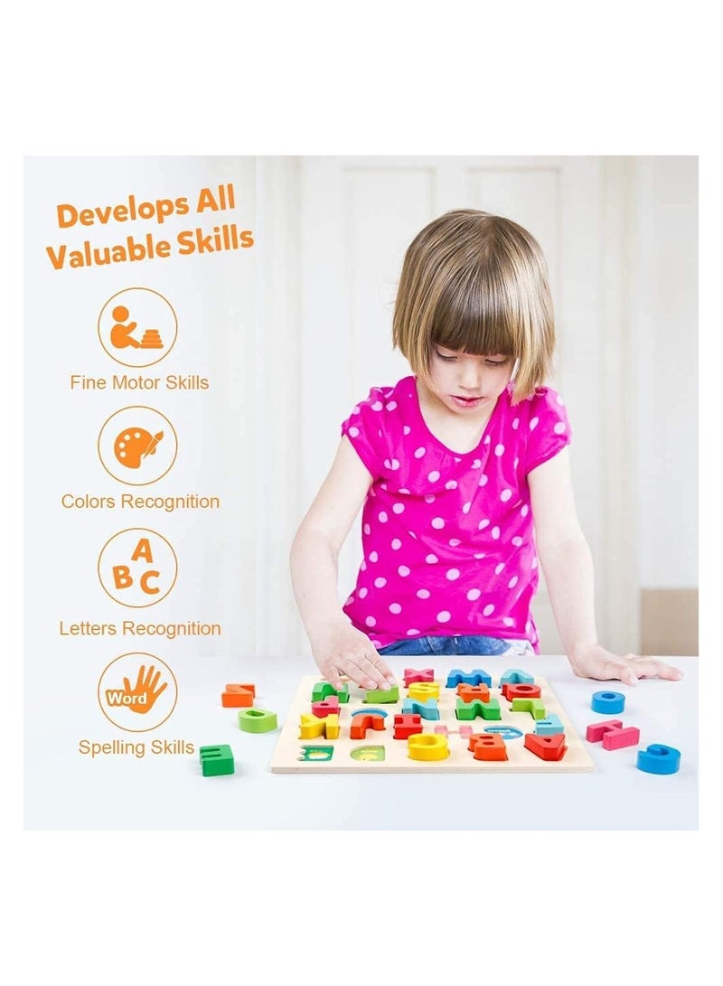 بلومنغ تايم لعبة تطوير التعليم المبكر للأبجدية الخشبية للأطفال الصغار - Image 2