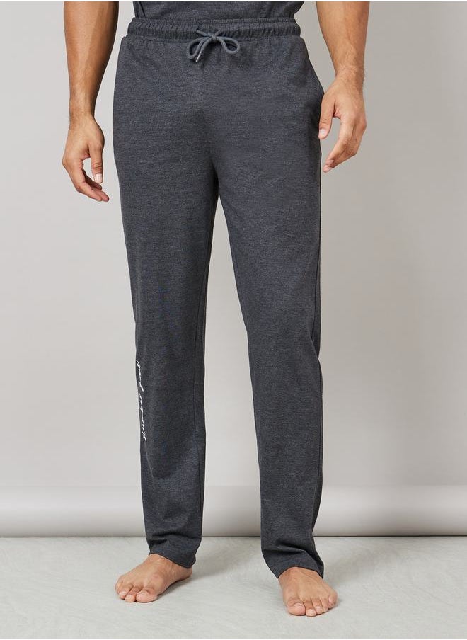 Styli Chest Print Crew Neck T-Shirt and Pyjama Set  - Image 5