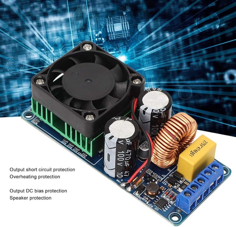 IRS2092S لوحة مضخم طاقة رقمي HiFi بقوة 500 واط من الفئة D مع حماية من ارتفاع الحرارة والدائرة القصيرة - Image 3