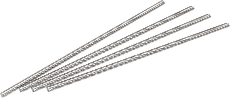 uxcell 4Pcs M5 x 200mm Fully Threaded Rod 304 Stainless Steel Right Hand Threads - Image 1