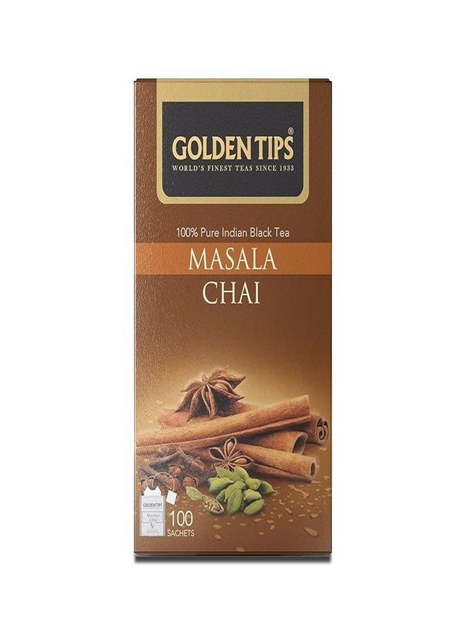 Golden Tips Masala Tea Bags (100 Cups) Natural, 200 g - Image 1