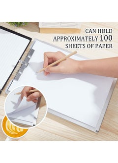 Henoyso Metal Storage Clipboard Bulk Heavy Duty Aluminum Clip Board For Teacher Contractor Medical Construction Office School Classroom 12.6X9.2X1 Inch Fit Letter Size 8.5X11 Inch Paper(1 Pcs)  - Image 4