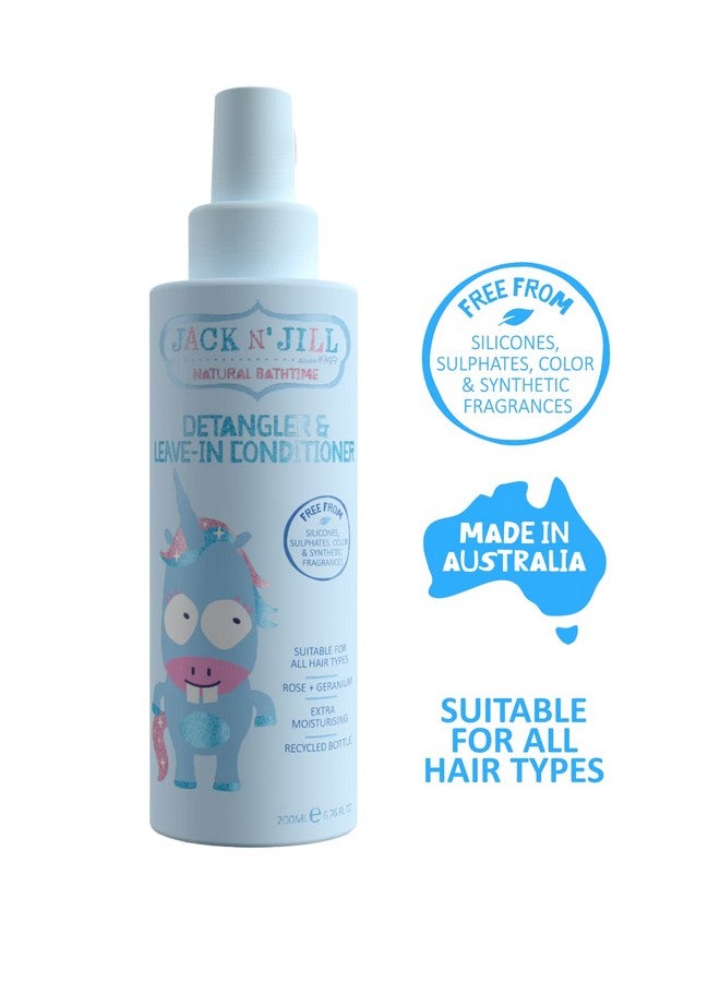 Jack N' Jill Natural Bathtime Detangler and Leave-In Conditioner - Suitable for All Hair Types, Extra Moisturising, Silicone-Free, Cruelty-Free, Vegan - 200 mL (Pack of 1) - Image 3