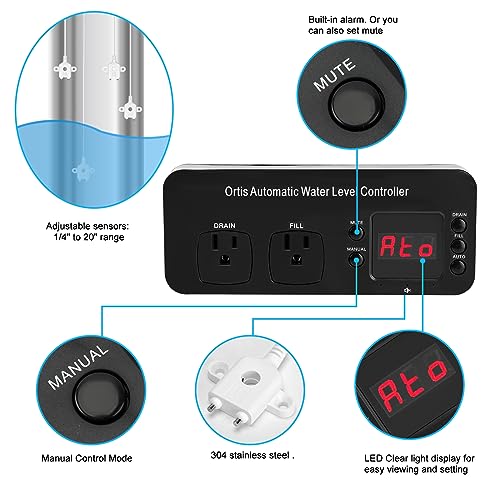 Ortis Auto Top Off System, Oritis Water Refiller Water Level Controller Automatic Water Change for Aquarium Fish Tank Swimming Pool Saltwater Freshwater, Sump Pump Pits - Image 4