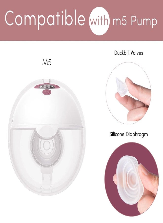 GOTOCUT 6 Pack Replacement Parts for Momcozy M5 Breast Pump, Replace to Mom Cozy M5 Duckbill Valve Diaphgram, Breastfeeding Essential Accessories - Image 2