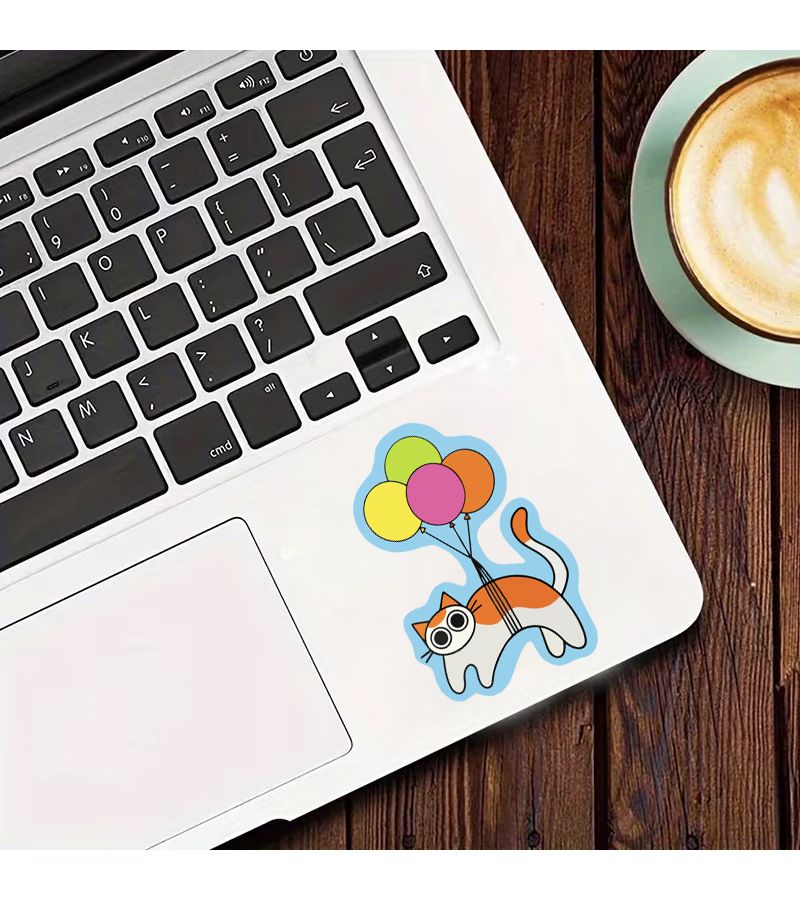 1pc Fun Balloon Kitten Sticker Scratch Resistant Durable Laptop Bumper Decal - Image 4
