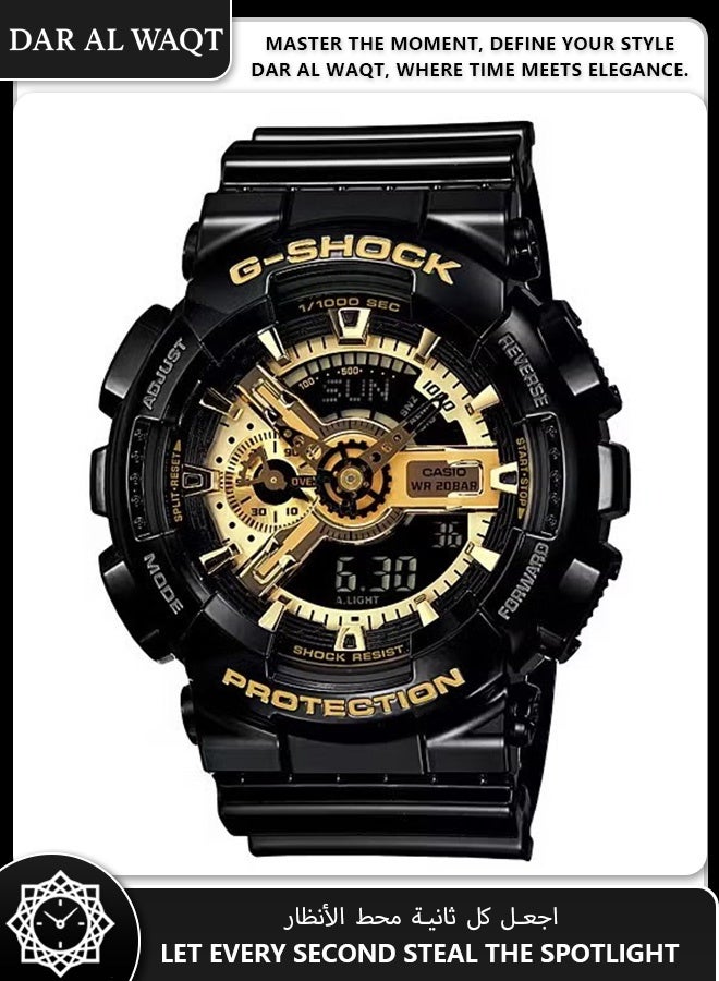 Casio G-Shock Resin Black Dial Analog-Digital Watch for Men's- GA-110GB-1A - Image 1