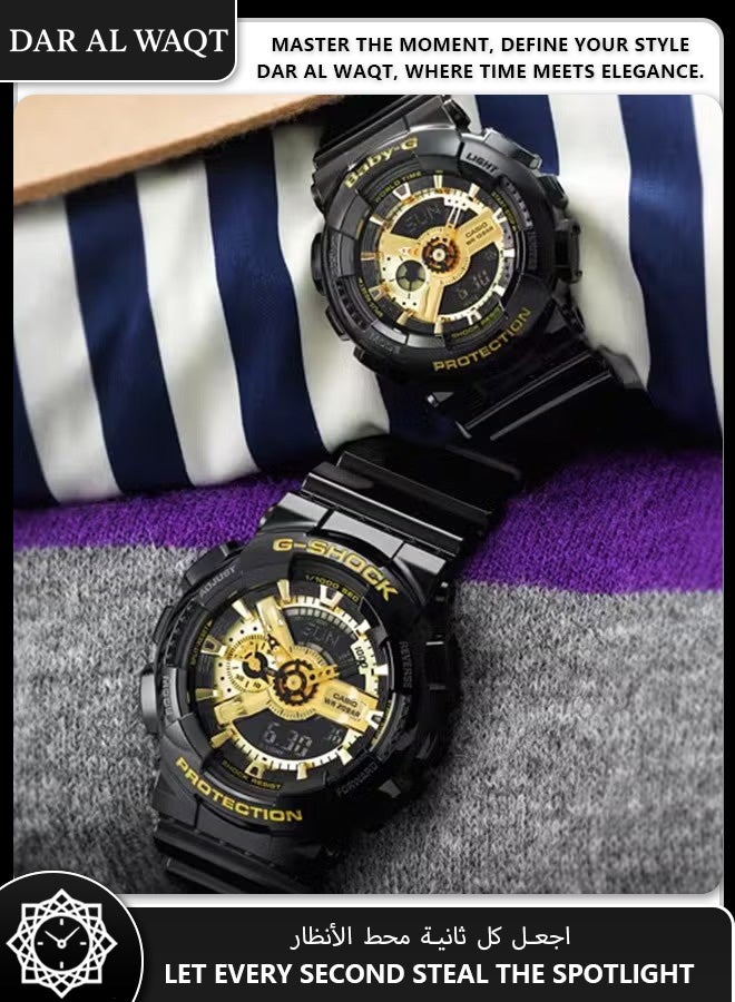 Casio G-Shock Resin Black Dial Analog-Digital Watch for Men's- GA-110GB-1A - Image 4