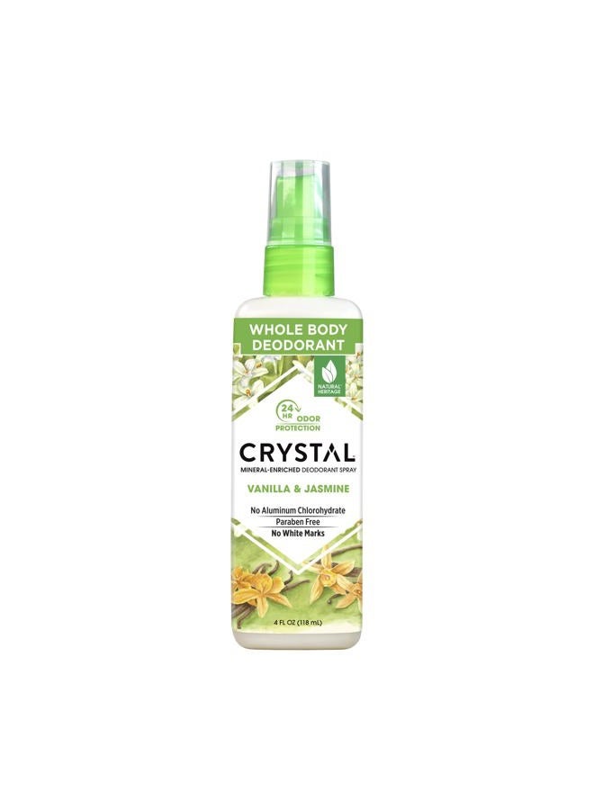 CRYSTAL ESSENCE Deodorant Mineral Deodorant Spray, Vanilla Jasmine, 4.0 oz, White (41991) - Image 1