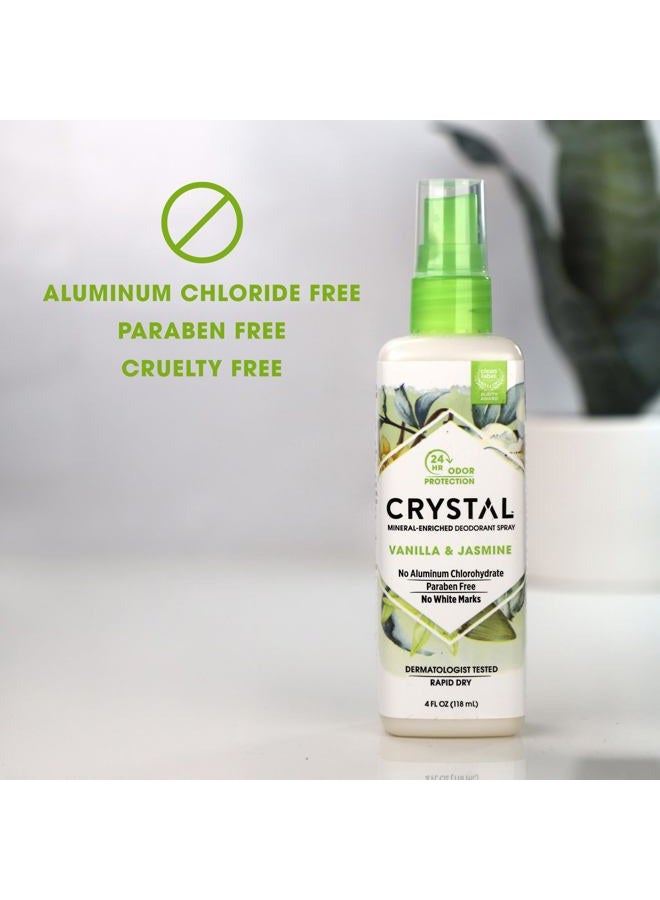 CRYSTAL ESSENCE Deodorant Mineral Deodorant Spray, Vanilla Jasmine, 4.0 oz, White (41991) - Image 4