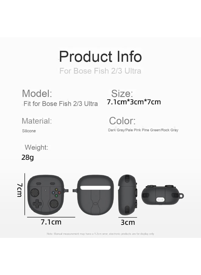 Generic - Compatible with Bose QuietComfort Earbuds II (2022) / Ultra Earbuds (2023) Case.  TPU Game Controller Shaped Shell Protective Cover Earphone Case with Keychain - Image 1