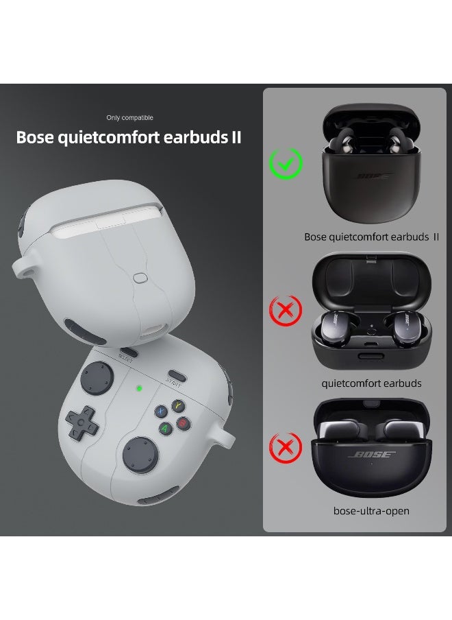 Generic - Compatible with Bose QuietComfort Earbuds II (2022) / Ultra Earbuds (2023) Case.  TPU Game Controller Shaped Shell Protective Cover Earphone Case with Keychain - Image 1