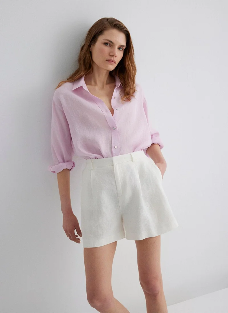 MAVI Purple Linen Shirt