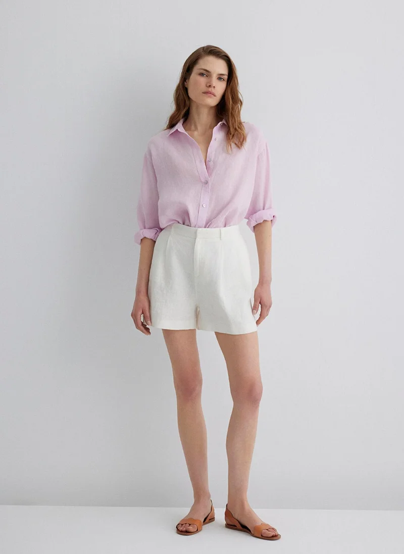 MAVI Purple Linen Shirt