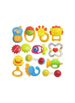 Haidue 12 Baby Teether Toy Rattle Set 12 Toy Play Set Color Random  - Image 2