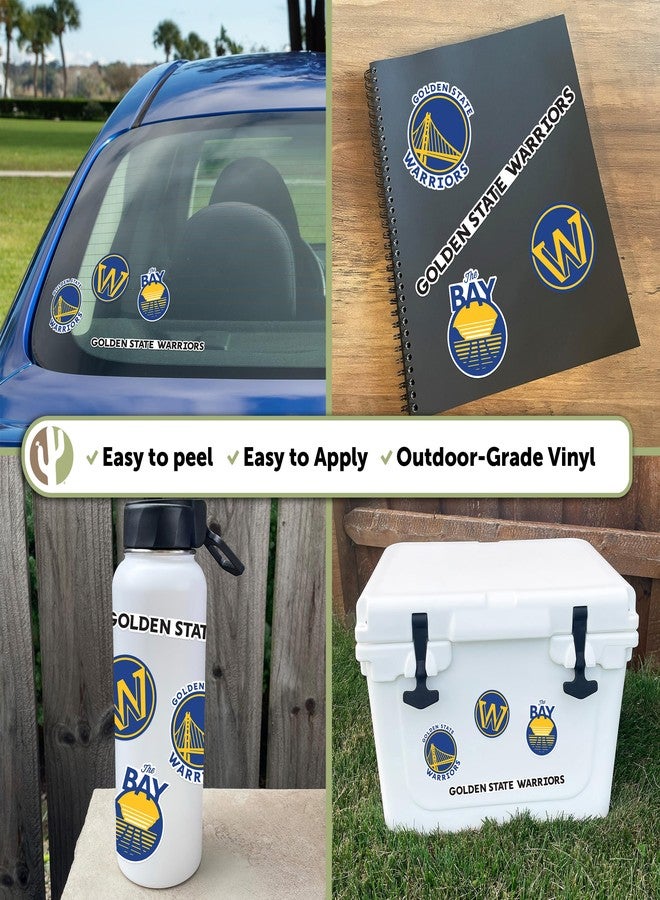 Desert Cactus Golden State Warriors NBA Officially Licensed Sticker Vinyl Decal Laptop Water Bottle Car Scrapbook (Type 2) - Image 2