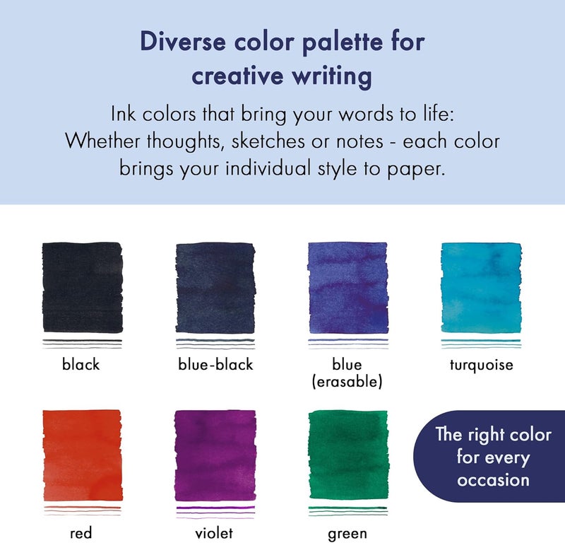 Lamy T10 Blue/Black Ink Cartridges - Pack of 5 for Fountain Pens - Image 5